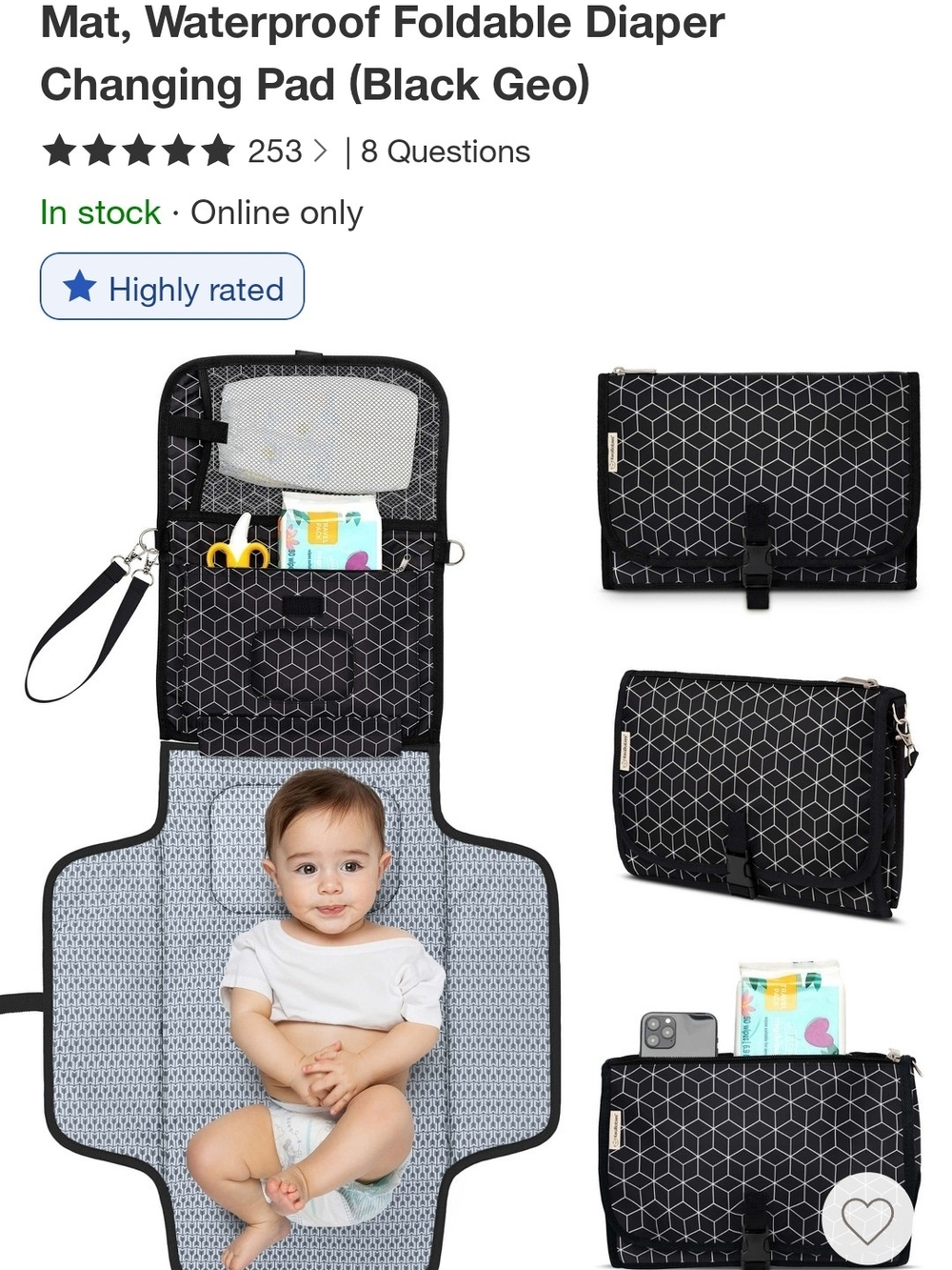keababies ezee Waterproof Foldable Diaper Changing Pad